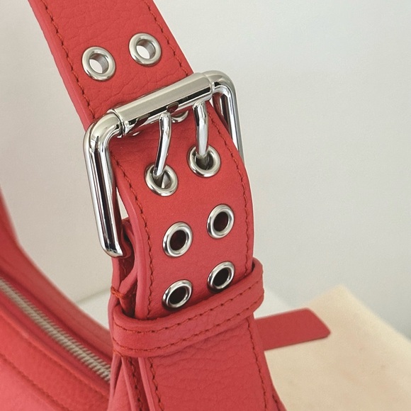 BY FAR Mini Soho Leather Shoulder Bag in Salmon w/ Original Dust Bag and Box - Picture 3 of 9